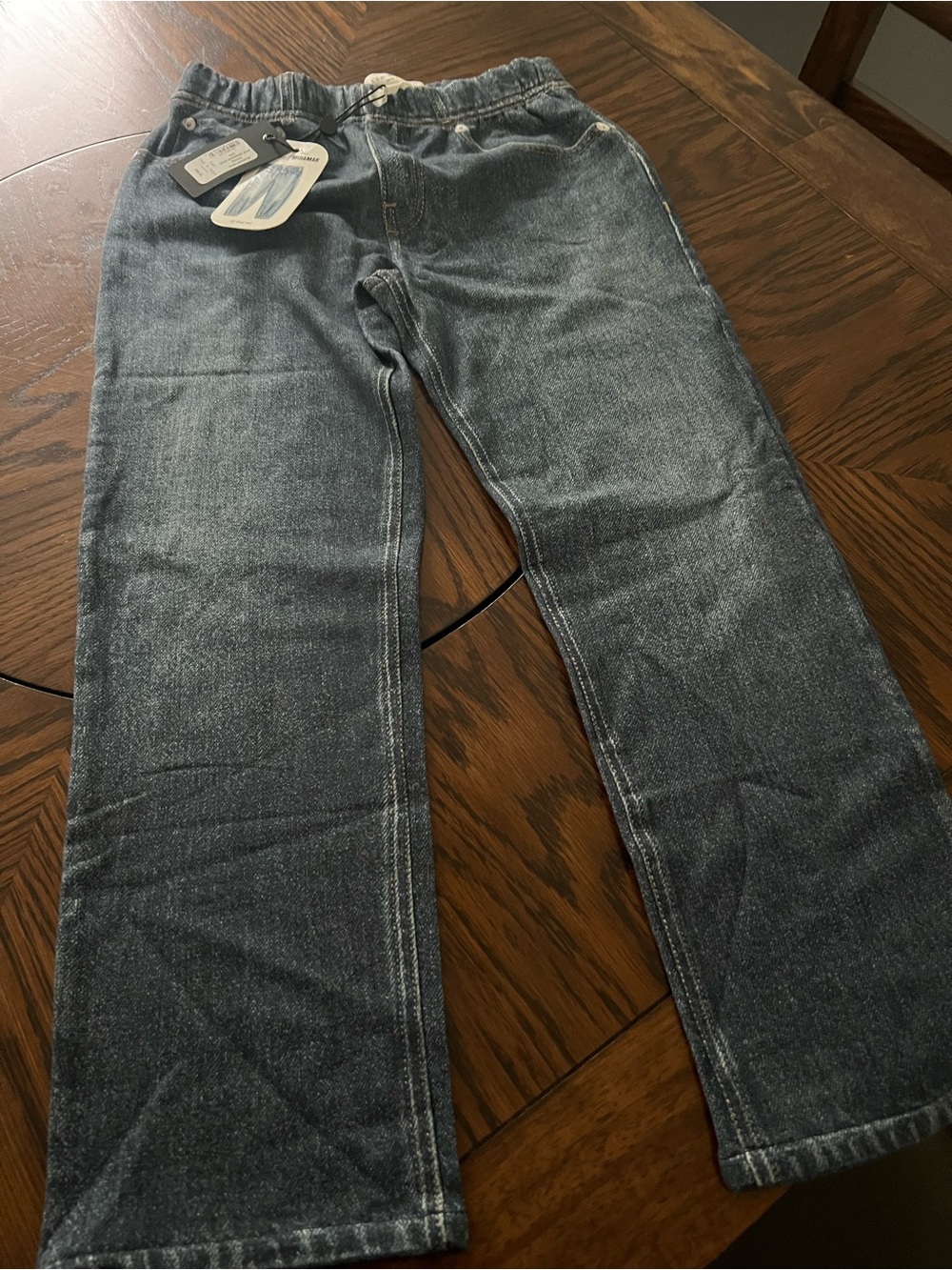 Rag & Bone Girls Blue Straight Denim Jeans Size 7 Cotton Elastic Waist # 627